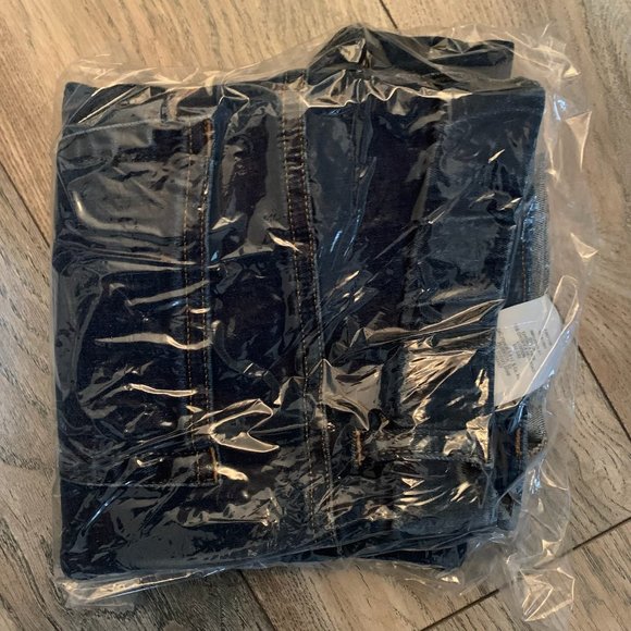 NWT DENIM & CO. EASY STRETCH CUFFED SLIM STRAIGHT JEANS DEEP INDIGO 2T (TALL) - Picture 6 of 6